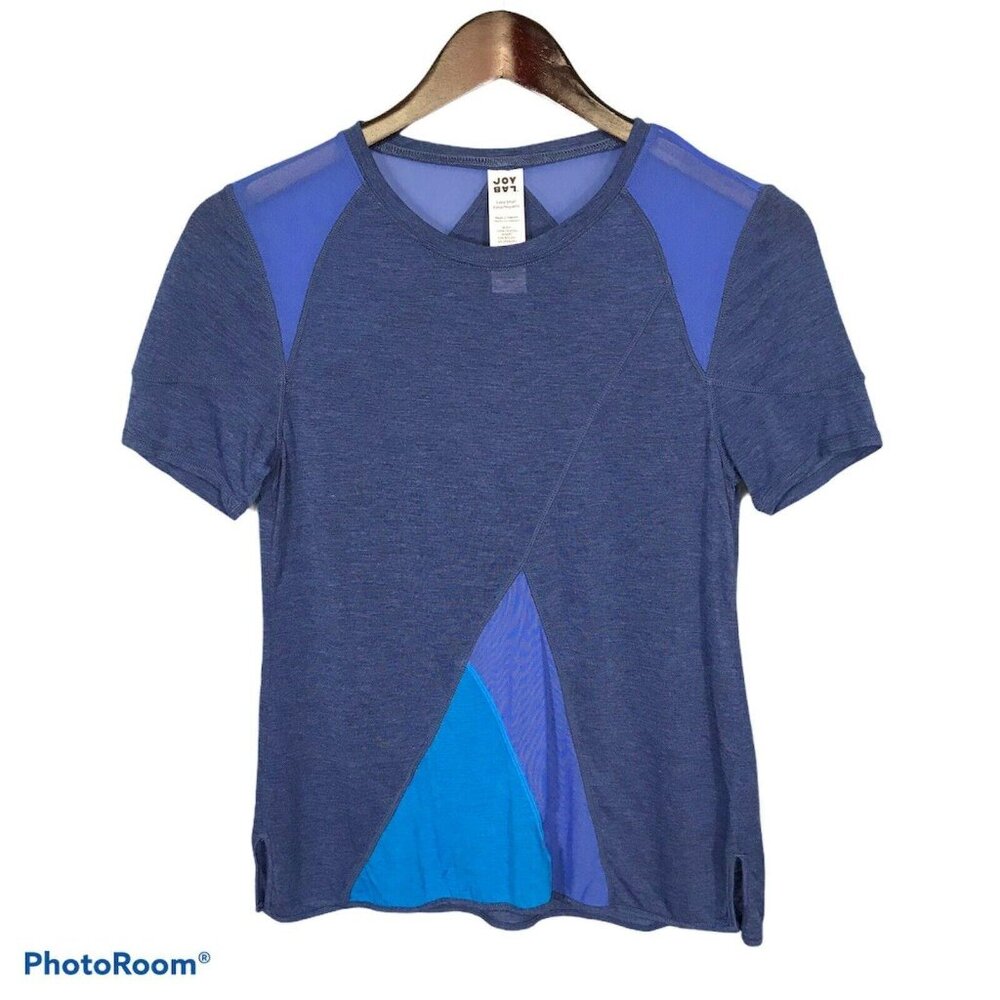 Joylab Women's Athletic T-Shirt Navy Colorblock XS Extra Small